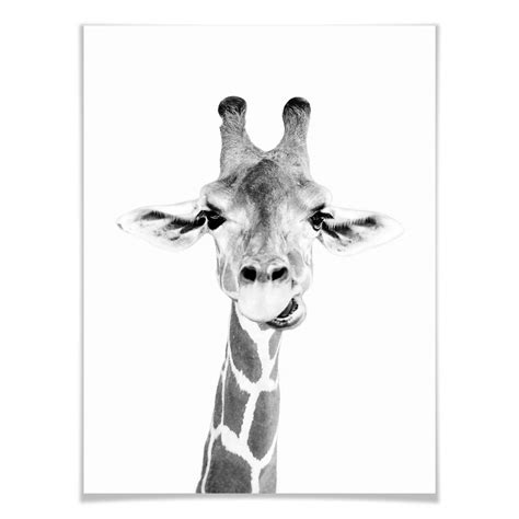 Poster Sisi & Seb - Happy Giraffe | wall-art.com