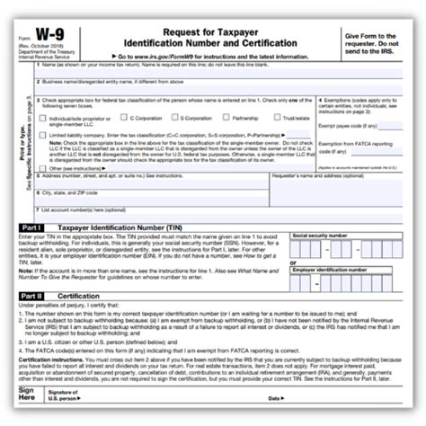 IRS W-9 Form Printable > W9 Tax Form for 2024: Blank PDF to Print or Free Fillable Template