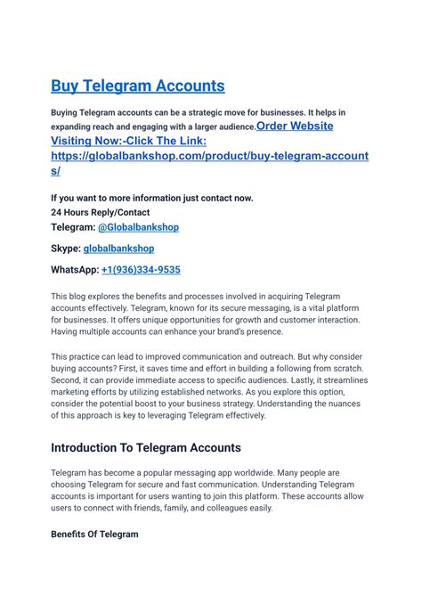 PPT - How to best top Buy,Telegram Accounts PowerPoint Presentation ...