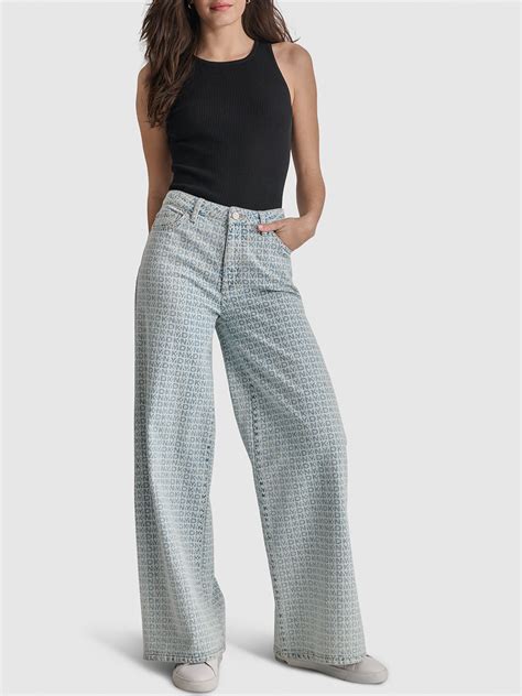 Shop Dkny Women Blue Printed Slim Straight Fit Low-Rise Jeans Online ...