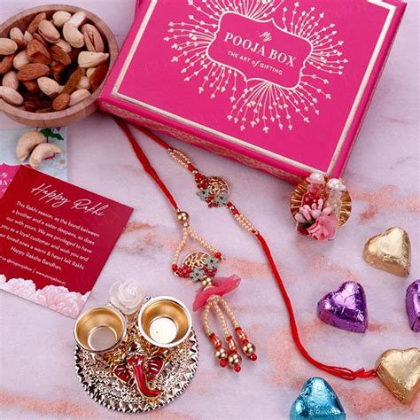 Buy Delightful Bhaiya Bhabhi Rakhi Box Online in India - Mypoojabox.in