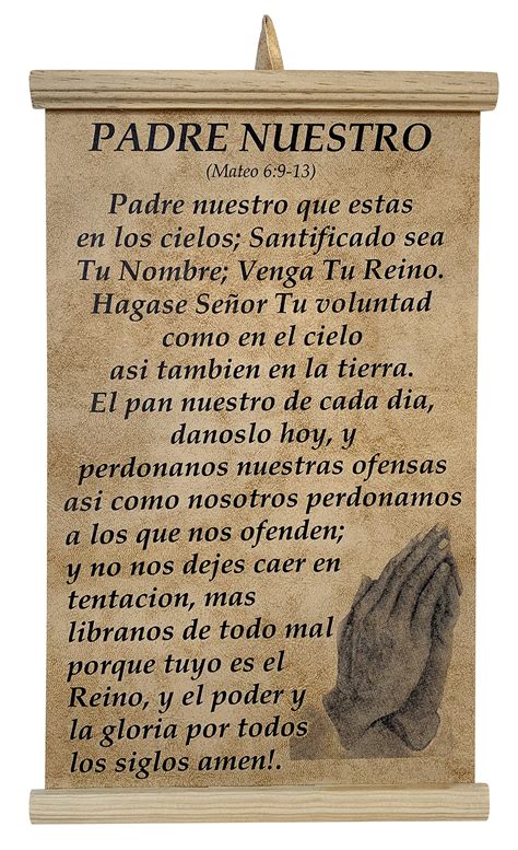 Padre Nuestro Prayer Scroll Banner Ready To Hang 14 X | Desertcart INDIA
