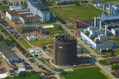 Rostock aus der Vogelperspektive: Wasserspeicher - Neubau in Rostock im ...