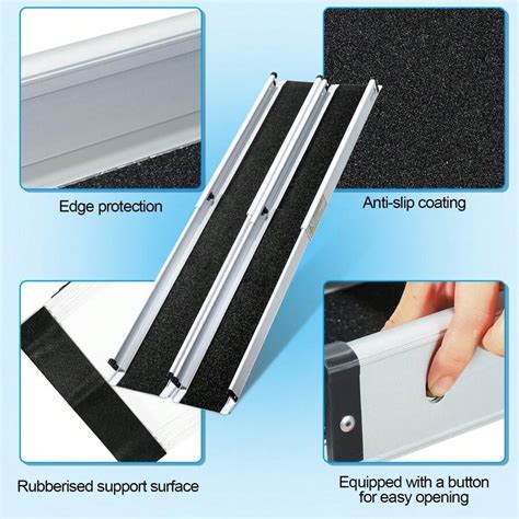 Jiubiaz Rampa para sillas de ruedas Rampa de acceso Rampa de carga de ...