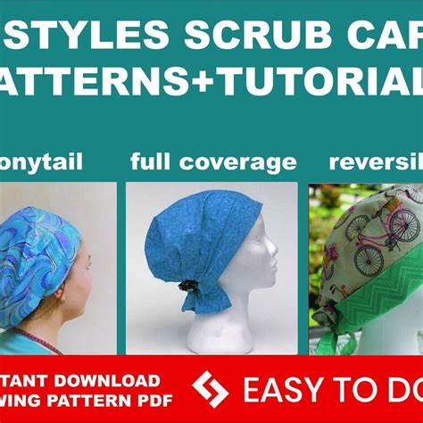 Downloadable Surgical Cap Pattern 的图像结果