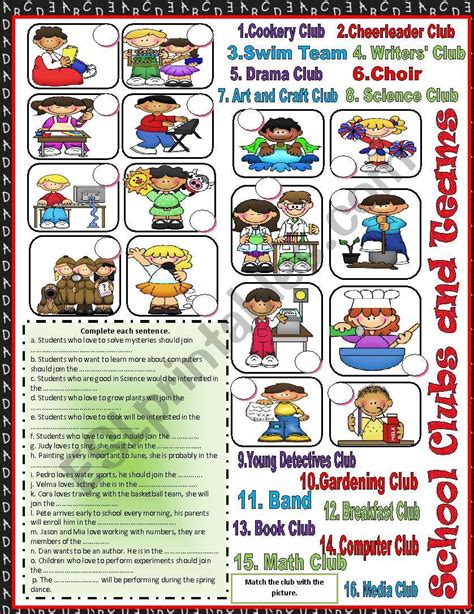 Different School Clubs 的图像结果