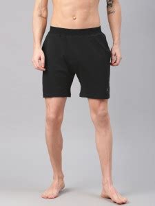 HRX by Hrithik Roshan Solid Men Black Sports Shorts - Buy HRX by ...