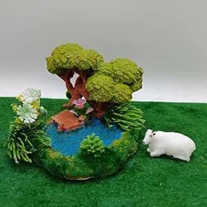 Buy RAKAKART-Miniature Pond/Tiny Cow//Decorative showpiece Online at ...