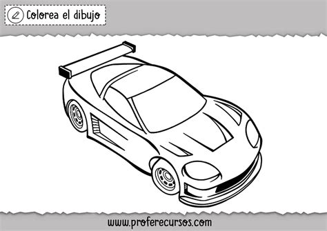 Plantilla Para Dibujar Un Coche De Carreras Plantilla Imprimible De