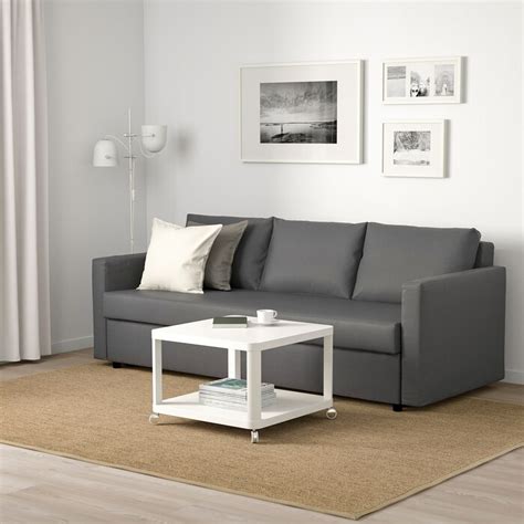 FRIHETEN three-seat sofa-bed, Skiftebo dark grey - IKEA