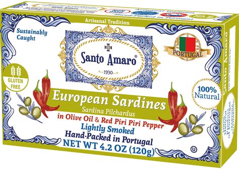 Canned Sardines in Spicy Olive Oil Lightly Smoked - PORTUGAL