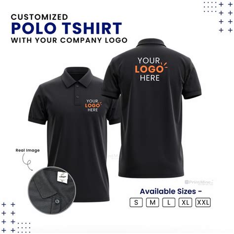 Customized Polo T-Shirt With Your Company Logo | Order Logo Printed ...