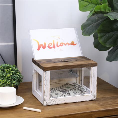 MyGift Solid Wood Locking Mail box | Wayfair