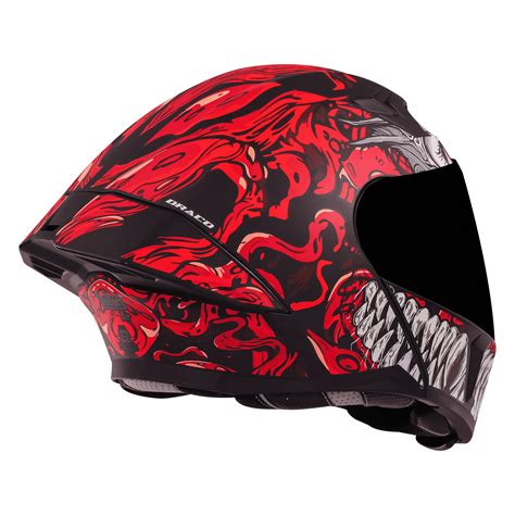 Steelbird Sba 20 Draco Matt Black Red Flip Up Helmet – Sparkly Helmets