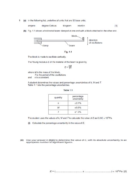 WORK Sheet 01 - Data Analysis for Physics Experiments and Calculations ...