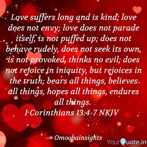 Love suffers long and is ... | Quotes & Writings by Toriola Olawale ...
