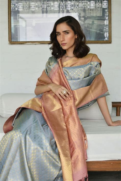 Buy 100% Pure Tissue Silk Saree Online | Binal Patel