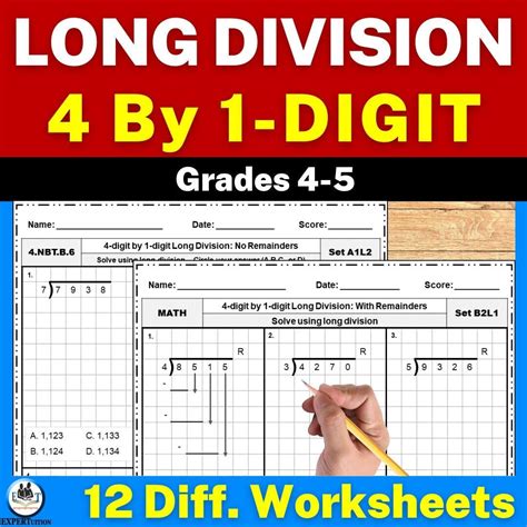 Engaging Math Worksheets for 4th Grade Division Practice – Long ...