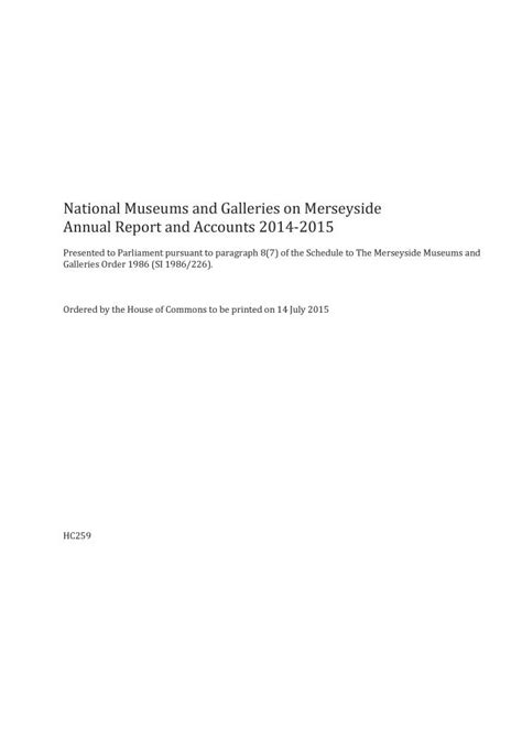 National Museums and Galleries on Merseyside annual report and accounts ...