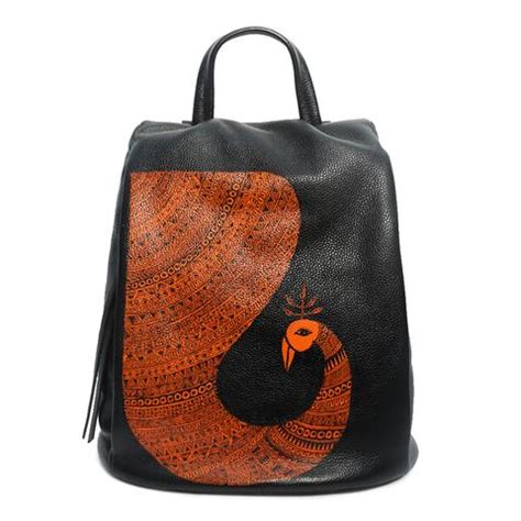 Peacock Leather Backpack | Peacock Handbags | Top grain Leather
