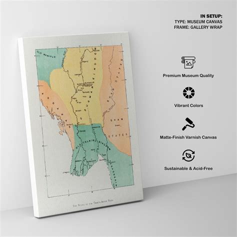 Map of the Burman kingdom: Buy Premium Framed Old & Modern Map Art ...