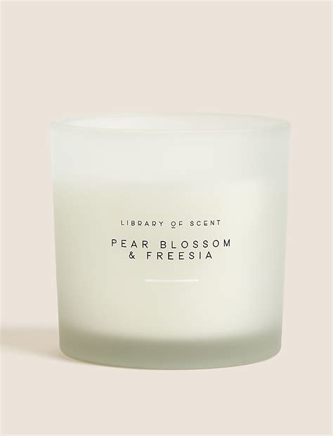 Buy Pear Blossom & Freesia 3 Wick Candle at Marks & Spencer