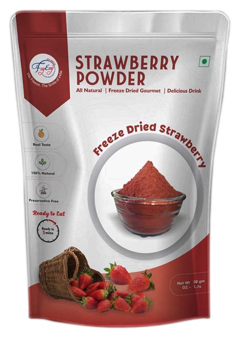 FzyEzy Healthy Premium Freeze-dried Strawberry Fruit Powder | Natural ...