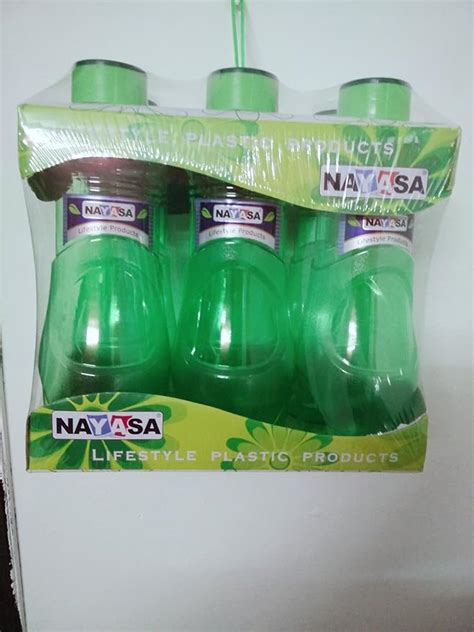 Nayasa plastics Water Bottle, 1 L, Set of 6 : Amazon.in: Home & Kitchen