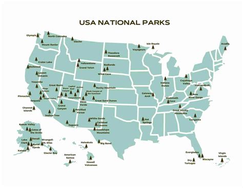 Map Of America National Parks