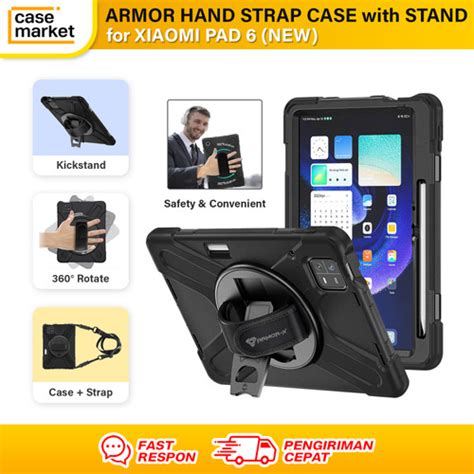 Jual Case Xiaomi Pad 6 Hard Casing Stand Armor Hand Strap Rugged Kids ...
