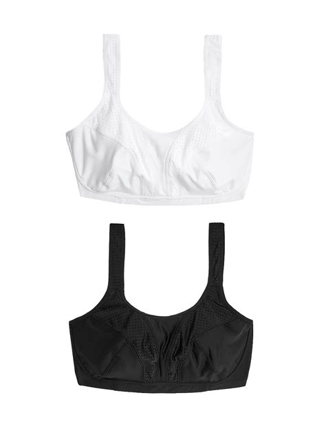 Buy 2pk Ultimate Support Non-Wired Sports Bras A-H at Marks & Spencer