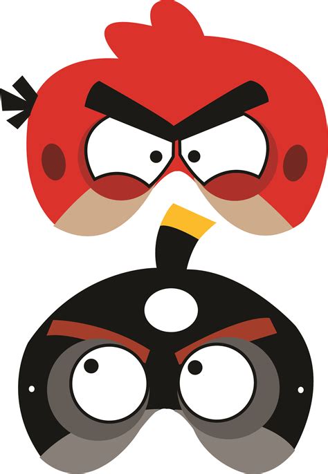 angry birds free printable masks | Angry birds, Bird birthday, Bird ...