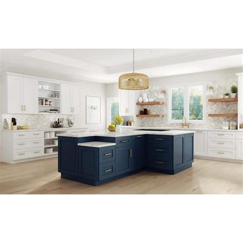 Buy Newport Blue Painted Plywood Shaker Stock Assembled Wall Kitchen ...