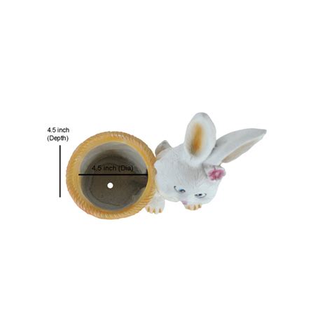 Buy Polyresin Bunny with Pot/Planter Home/Garden Décor Online Online ...