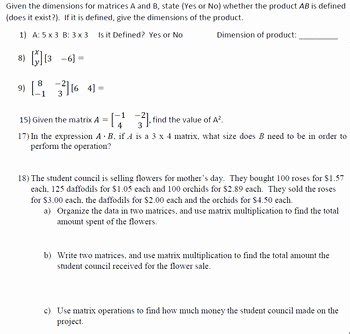 Image result for Matrix Word Problems