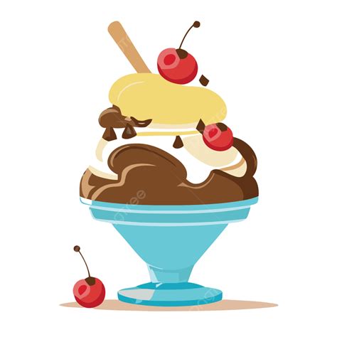 Ice Cream Sundae Vector