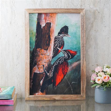 Woodpeckers Canvas Painting – The Decor Mart