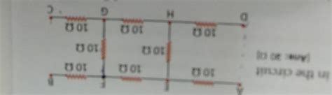 Calculate the equivalent resistance between the points A and C in the ...