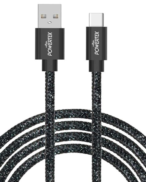 Liquipel Powertek Type-C Fast Charger Cable, 6ft USB-C for Galaxy, Note ...
