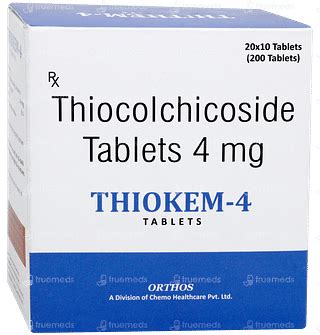 Thiokem 4 Mg Tablet 10 - Uses, Side Effects, Dosage, Price | Truemeds