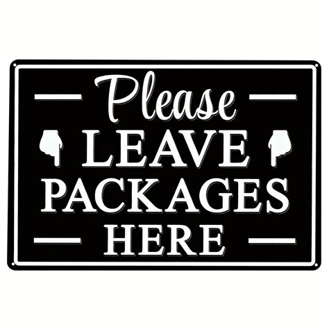 Please Leave Packages Here Metal Sign, Package Delivery Decor, Indoor ...