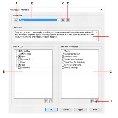 Image result for Cakewalk Workspaces