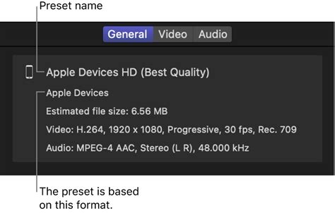 Preset formats in Compressor - Apple പിന്തുണ (IN)