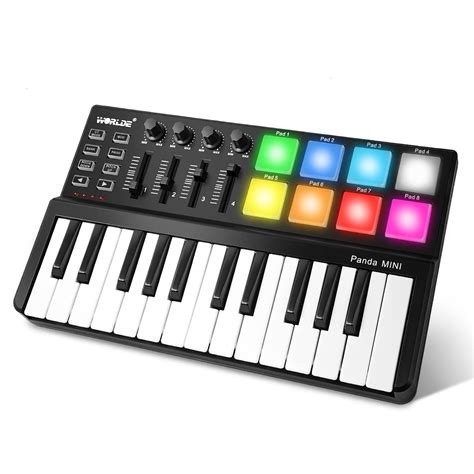 Worlde Panda MINI Portable 25 Keys USB Keyboard MIDI Controller with ...