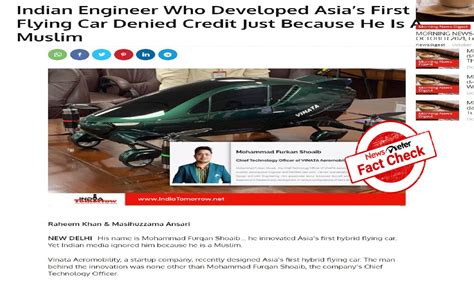 Fact Check: Was Furqan Shoaib denied credit for developing flying car ...