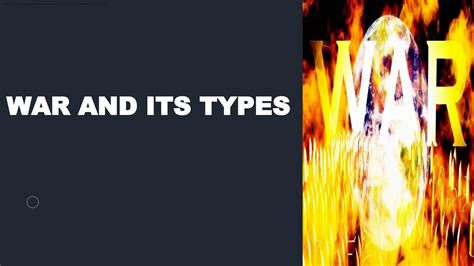 WARS AND ITS TYPES AND WHY HAPPEN AND ITS DEATAILED INFORMATION | PPTX