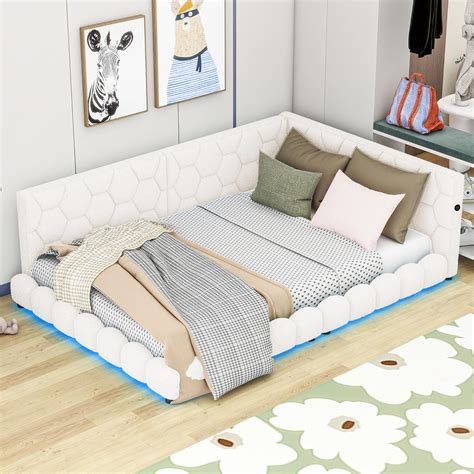 Amazon.com: EOVTK Upholstered Daybed Frame, Full Size Upholstered ...