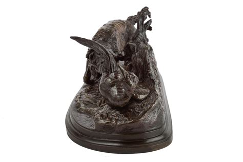 Pierre Jules Mene French Bronze Sculpture of "Spanish Griffon Dog ...