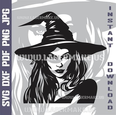 Buy Witch SVG File Cut File for Cricut Printable Png SVG Dxf Cut Files ...