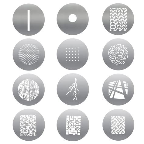 Buy Soonpho 12-Pcs Round GOBO Kit, 66mm Metal Plate with Different ...